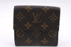 Authentic Louis Vuitton Monogram M61652 Porte Monnaie Billet Carte Credit 8582E