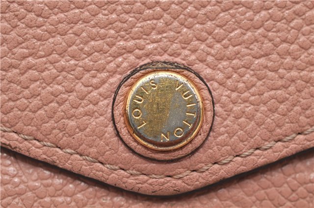 Authentic Louis Vuitton Monogram Empreinte Portefeuille Sarah Wallet Pink 8585E