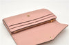 Authentic Louis Vuitton Monogram Empreinte Portefeuille Sarah Wallet Pink 8585E