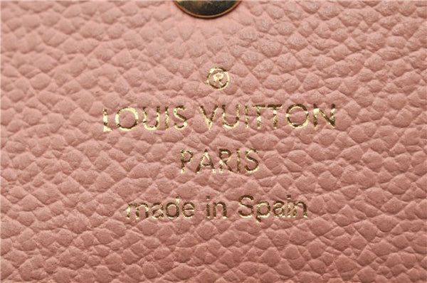 Authentic Louis Vuitton Monogram Empreinte Portefeuille Sarah Wallet Pink 8585E