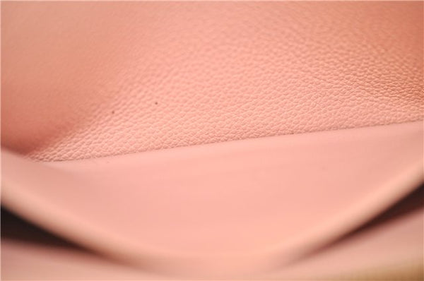 Authentic Louis Vuitton Monogram Empreinte Portefeuille Sarah Wallet Pink 8585E