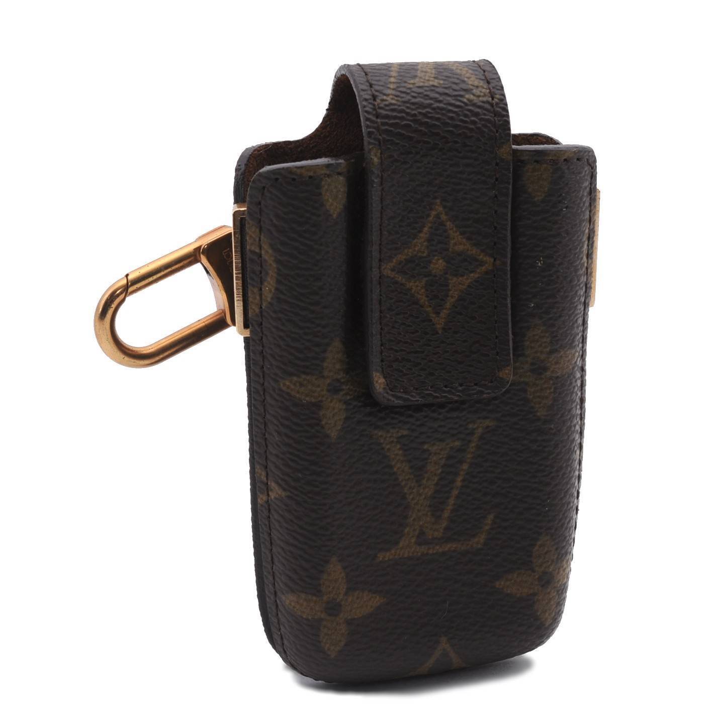 Authentic LOUIS VUITTON Monogram Etui TelePhone International GM M63060 LV 8586B