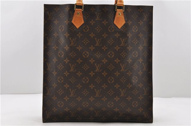 Authentic LOUIS VUITTON Monogram Sac Plat Hand Bag M51140 LV Junk 8586C