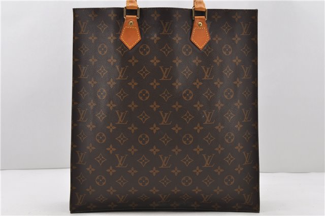 Authentic LOUIS VUITTON Monogram Sac Plat Hand Bag M51140 LV Junk 8586C