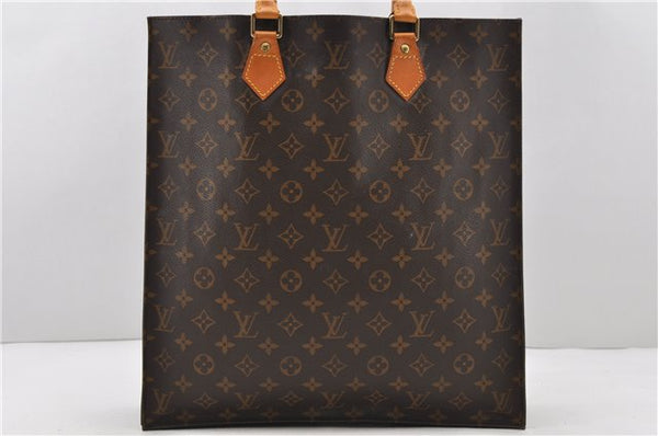 Authentic LOUIS VUITTON Monogram Sac Plat Hand Bag M51140 LV Junk 8586C