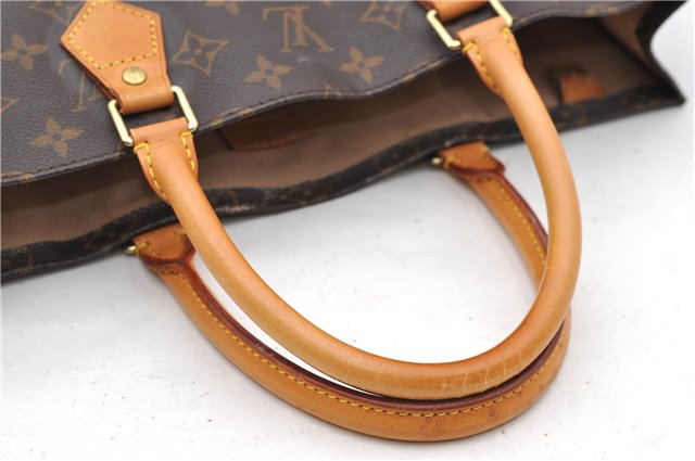 Authentic LOUIS VUITTON Monogram Sac Plat Hand Bag M51140 LV Junk 8586C