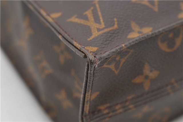 Authentic LOUIS VUITTON Monogram Sac Plat Hand Bag M51140 LV Junk 8586C