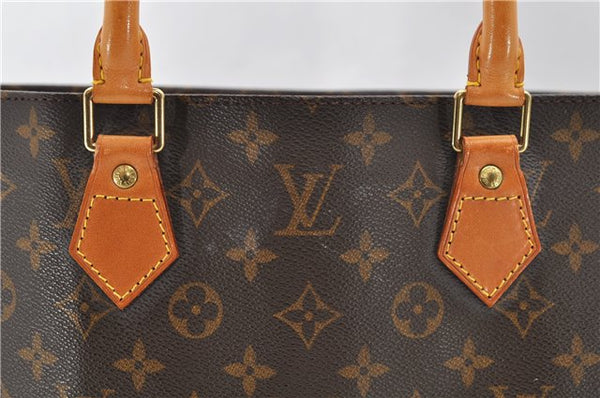 Authentic LOUIS VUITTON Monogram Sac Plat Hand Bag M51140 LV Junk 8586C