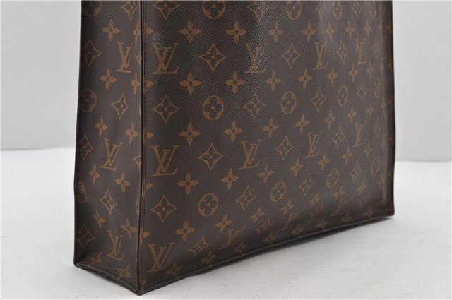 Authentic LOUIS VUITTON Monogram Sac Plat Hand Bag M51140 LV Junk 8586C