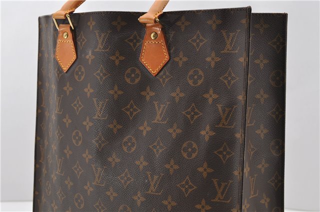 Authentic LOUIS VUITTON Monogram Sac Plat Hand Bag M51140 LV Junk 8586C