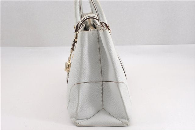 Authentic GUCCI Vintage Shoulder Hand Bag Purse Leather 131325 White 8591F