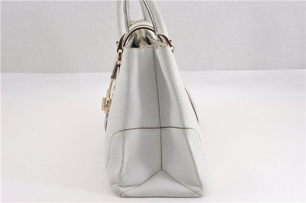 Authentic GUCCI Vintage Shoulder Hand Bag Purse Leather 131325 White 8591F