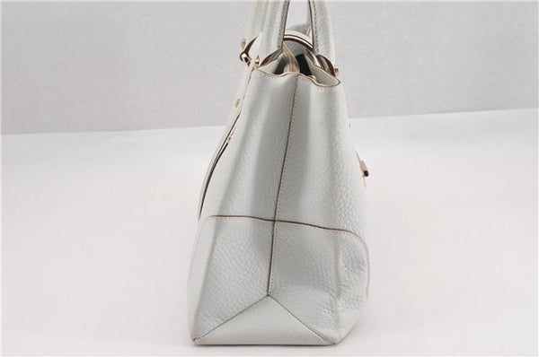 Authentic GUCCI Vintage Shoulder Hand Bag Purse Leather 131325 White 8591F