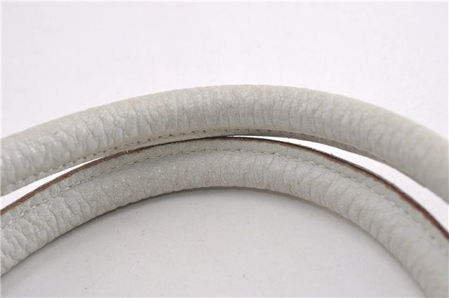 Authentic GUCCI Vintage Shoulder Hand Bag Purse Leather 131325 White 8591F