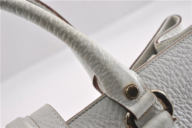 Authentic GUCCI Vintage Shoulder Hand Bag Purse Leather 131325 White 8591F