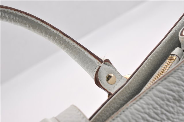 Authentic GUCCI Vintage Shoulder Hand Bag Purse Leather 131325 White 8591F