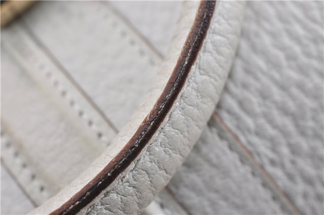 Authentic GUCCI Vintage Shoulder Hand Bag Purse Leather 131325 White 8591F