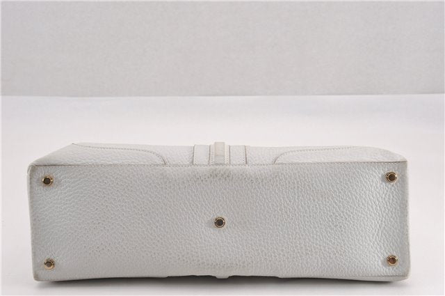 Authentic GUCCI Vintage Shoulder Hand Bag Purse Leather 131325 White 8591F