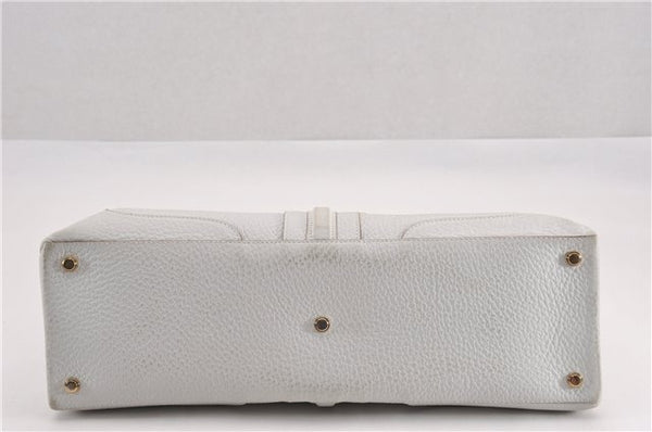 Authentic GUCCI Vintage Shoulder Hand Bag Purse Leather 131325 White 8591F