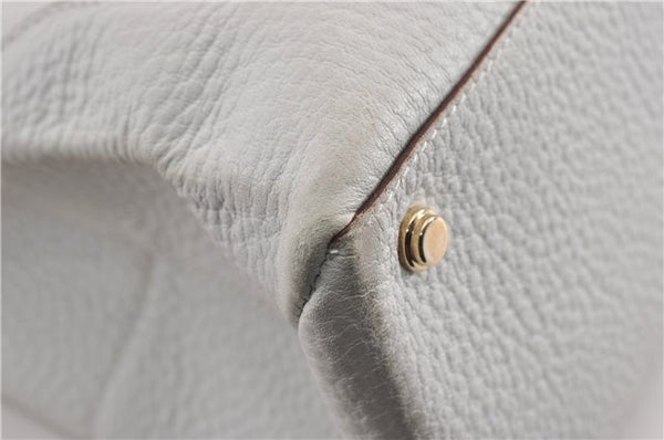 Authentic GUCCI Vintage Shoulder Hand Bag Purse Leather 131325 White 8591F