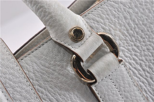 Authentic GUCCI Vintage Shoulder Hand Bag Purse Leather 131325 White 8591F