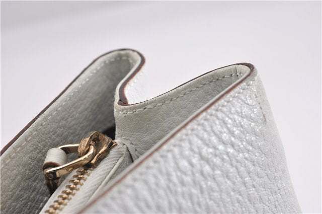 Authentic GUCCI Vintage Shoulder Hand Bag Purse Leather 131325 White 8591F