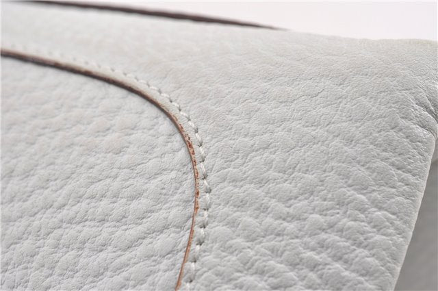 Authentic GUCCI Vintage Shoulder Hand Bag Purse Leather 131325 White 8591F