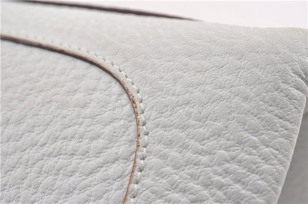 Authentic GUCCI Vintage Shoulder Hand Bag Purse Leather 131325 White 8591F