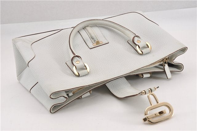 Authentic GUCCI Vintage Shoulder Hand Bag Purse Leather 131325 White 8591F