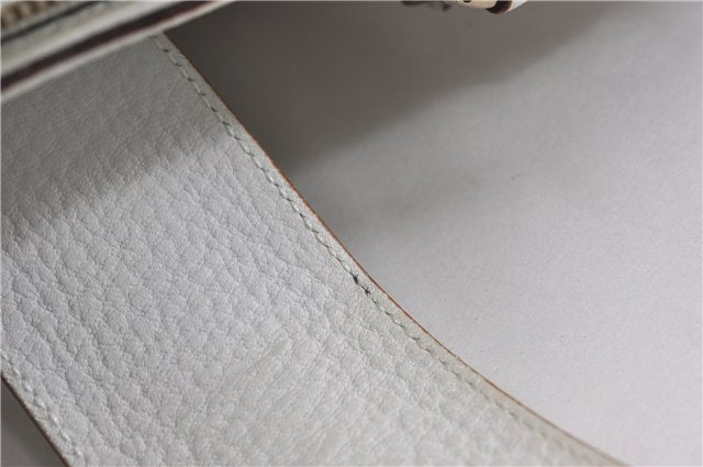 Authentic GUCCI Vintage Shoulder Hand Bag Purse Leather 131325 White 8591F
