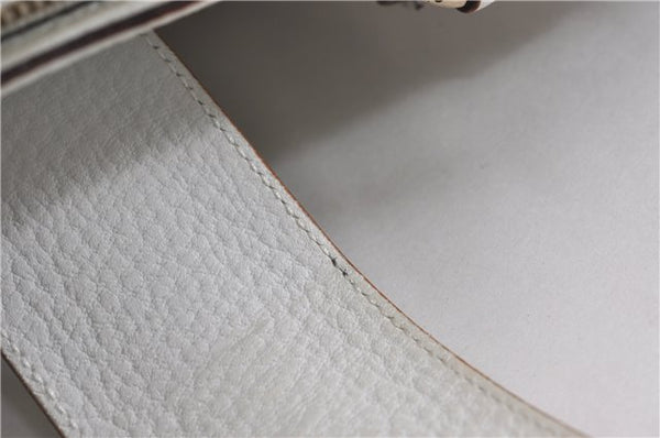 Authentic GUCCI Vintage Shoulder Hand Bag Purse Leather 131325 White 8591F