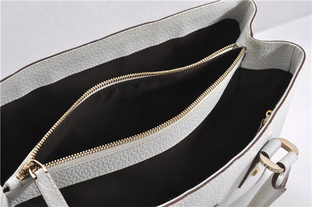 Authentic GUCCI Vintage Shoulder Hand Bag Purse Leather 131325 White 8591F