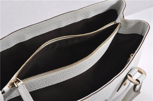 Authentic GUCCI Vintage Shoulder Hand Bag Purse Leather 131325 White 8591F