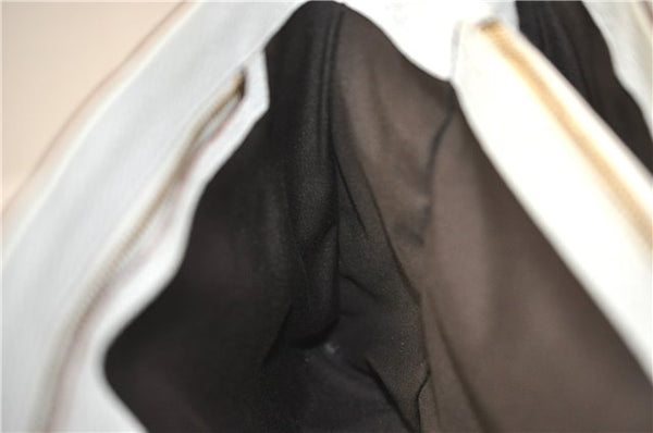 Authentic GUCCI Vintage Shoulder Hand Bag Purse Leather 131325 White 8591F