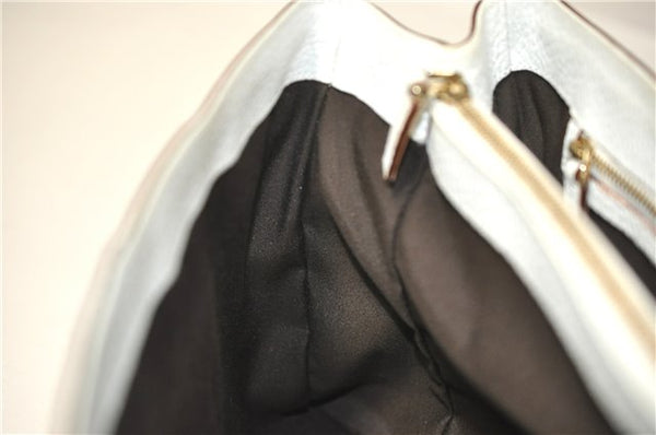 Authentic GUCCI Vintage Shoulder Hand Bag Purse Leather 131325 White 8591F