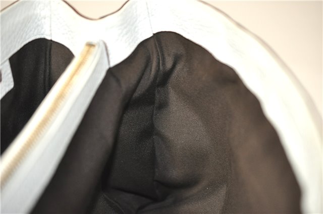 Authentic GUCCI Vintage Shoulder Hand Bag Purse Leather 131325 White 8591F