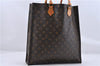 Authentic LOUIS VUITTON Monogram Sac Plat Hand Bag M51140 LV 8592C