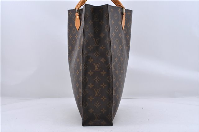 Authentic LOUIS VUITTON Monogram Sac Plat Hand Bag M51140 LV 8592C