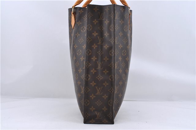 Authentic LOUIS VUITTON Monogram Sac Plat Hand Bag M51140 LV 8592C