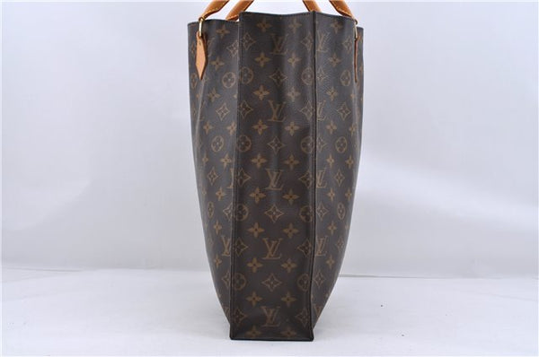 Authentic LOUIS VUITTON Monogram Sac Plat Hand Bag M51140 LV 8592C