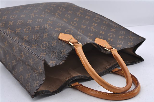 Authentic LOUIS VUITTON Monogram Sac Plat Hand Bag M51140 LV 8592C
