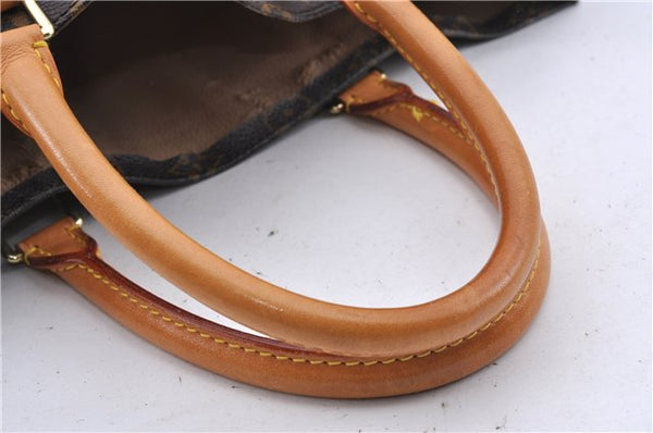 Authentic LOUIS VUITTON Monogram Sac Plat Hand Bag M51140 LV 8592C