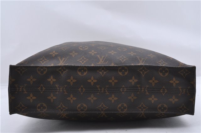 Authentic LOUIS VUITTON Monogram Sac Plat Hand Bag M51140 LV 8592C