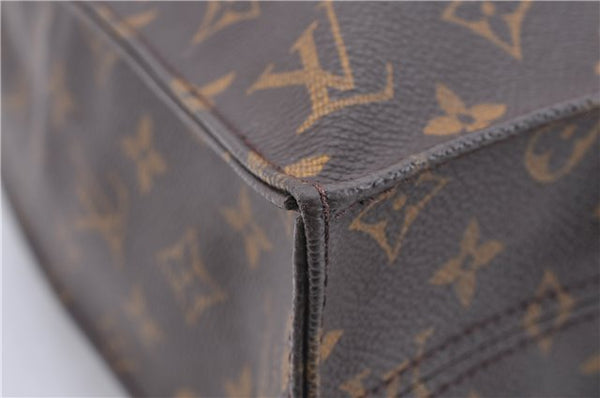 Authentic LOUIS VUITTON Monogram Sac Plat Hand Bag M51140 LV 8592C