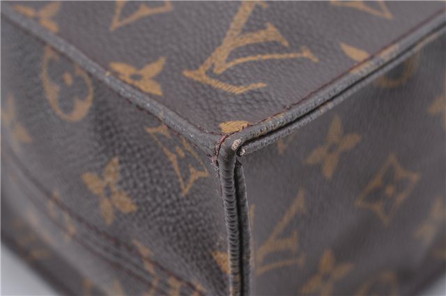 Authentic LOUIS VUITTON Monogram Sac Plat Hand Bag M51140 LV 8592C