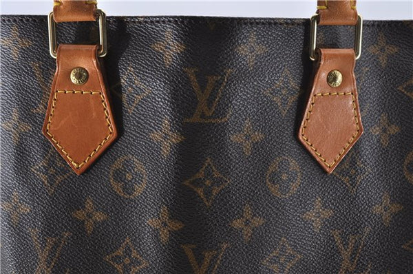 Authentic LOUIS VUITTON Monogram Sac Plat Hand Bag M51140 LV 8592C