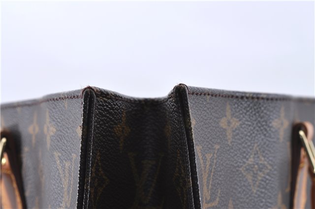 Authentic LOUIS VUITTON Monogram Sac Plat Hand Bag M51140 LV 8592C