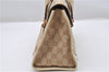 Authentic GUCCI Shoulder Hand Bag Purse GG Canvas Leather 124286 Beige 8592F