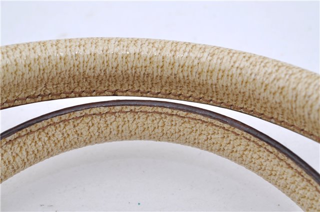 Authentic GUCCI Shoulder Hand Bag Purse GG Canvas Leather 124286 Beige 8592F