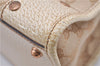 Authentic GUCCI Shoulder Hand Bag Purse GG Canvas Leather 124286 Beige 8592F
